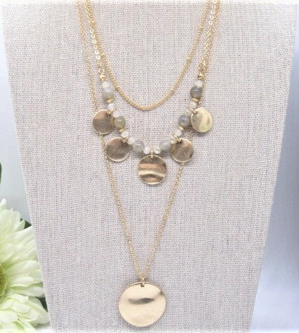 Lovely Beige Multi-Strand Necklace