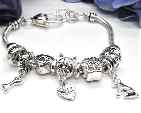 My Dog Heart Charm Bracelet