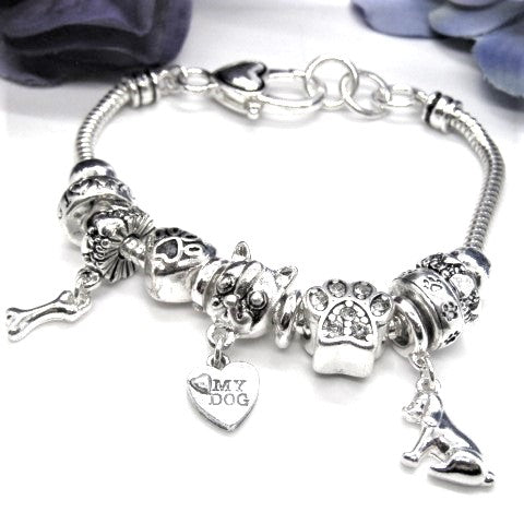 My Dog Heart Charm Bracelet