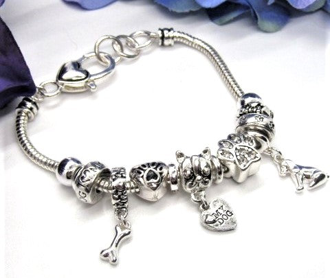 My Dog Heart Charm Bracelet