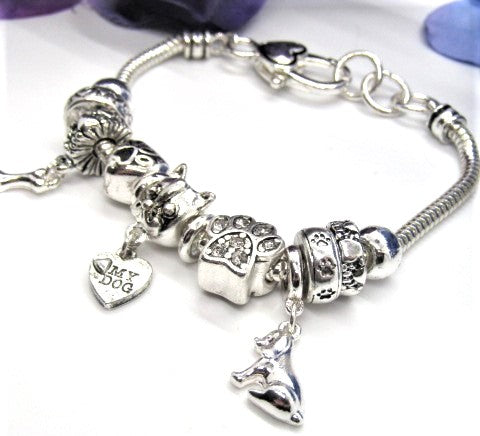 My Dog Heart Charm Bracelet