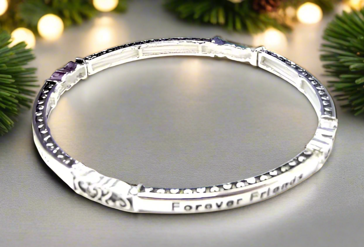 Lovely "Sisters and Friends" Inspirational Bracelet