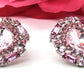 Lovely Marquise Pink Stud Earrings