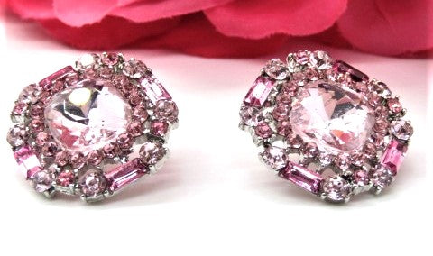 Lovely Marquise Pink Stud Earrings