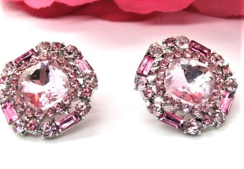 Lovely Marquise Pink Stud Earrings