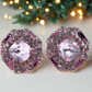 Lovely Marquise Pink Stud Earrings