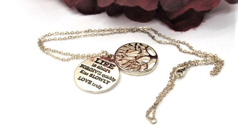 Inspirational Message Necklace