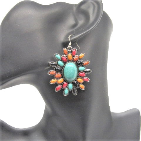 Perfect Sunburst Multi Colored Earrings