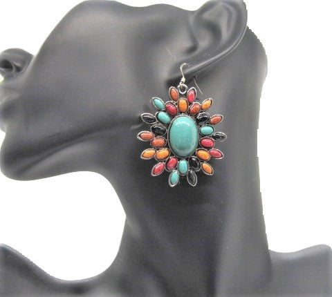 Perfect Sunburst Multi Colored Earrings