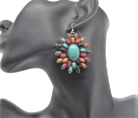 Perfect Sunburst Multi Colored Earrings