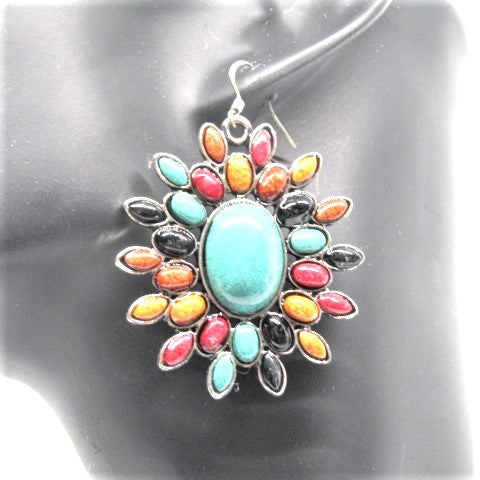 Perfect Sunburst Multi Colored Earrings