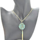 Lovely Long Green Crystal Necklace