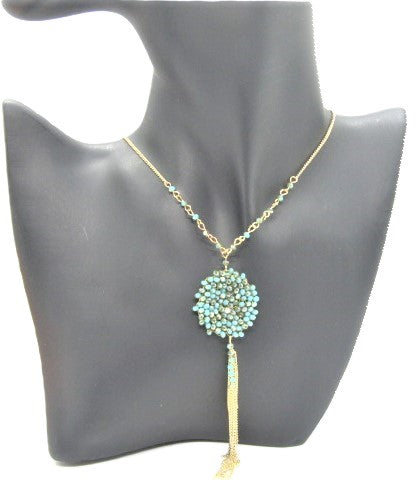 Lovely Long Green Crystal Necklace