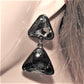 Gorgeous Triangles of Black Diamonds Earrings