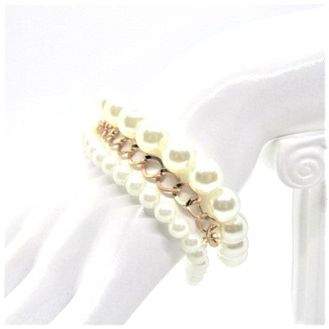 Lovely Double Strand Pearl Bracelet