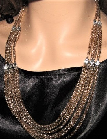 Multi Foxtail Chain Necklace Set