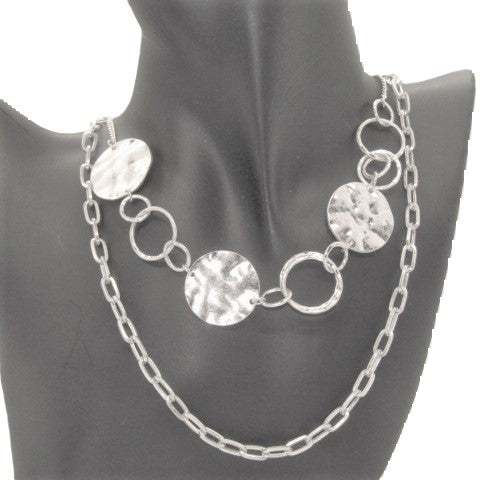 Fabulous Hammered Disc Necklace