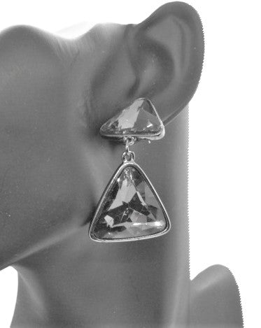 Gorgeous Triangles of Black Diamonds Earrings