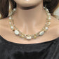 Tantalizing Opal Crystals, Natural Magnesite and Italian Onyx, Two-Strands, Beaded Necklace - crafted by Artistry Jewelry