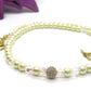 Gorgeous Yellow Pearl Beads,Briolette Crystals, and Cubic Zirconia, One-of-a-Kind Beaded Necklace-handcrafted by Artistry Jewelry