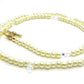 Gorgeous Yellow Pearl Beads,Briolette Crystals, and Cubic Zirconia, One-of-a-Kind Beaded Necklace-handcrafted by Artistry Jewelry