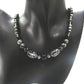 Fabulous Black & Gray Labrador, Black Onyx and Black Diamond Crystals, Semi-precious, Beaded Necklace B-handcrafted by Artistry Jewelry