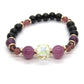 Amethyst and Black Garnet Yoga Bracelet