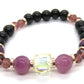 Amethyst and Black Garnet Yoga Bracelet