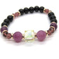 Amethyst and Black Garnet Yoga Bracelet