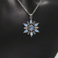 Lovely Blue Winter Snowflake Necklace