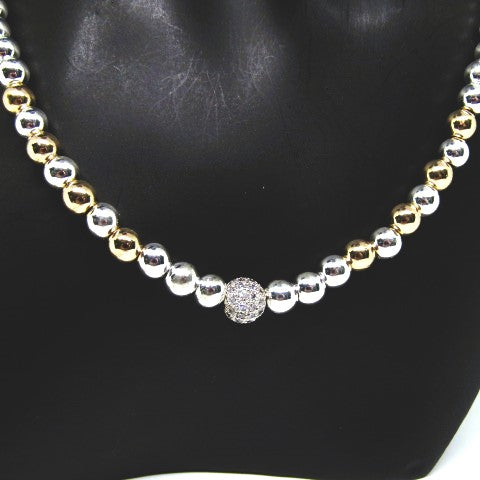 Beautiful Silver and Gold Hematite Necklace