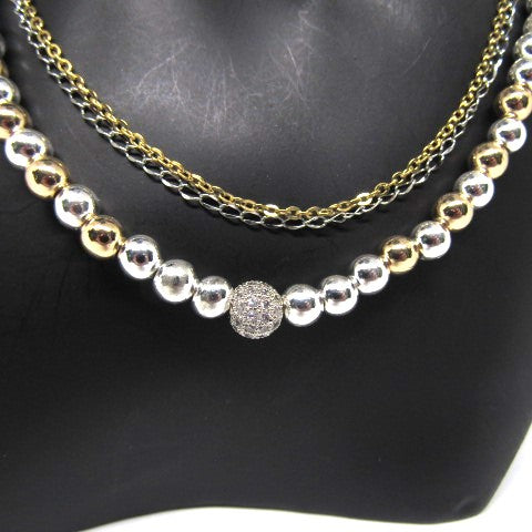 Beautiful Silver and Gold Hematite Necklace