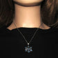 Lovely Blue Winter Snowflake Necklace