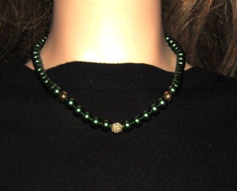 Stunning Cubic Zirconia and Hematite Necklace