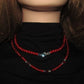 Gorgeous Red, Cosmic Crystal, One-of-a-Kind Necklace-Handcrafted by Artistry Jewelry