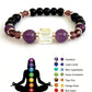 Amethyst and Black Garnet Yoga Bracelet