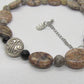 Lovely Pink Feldspar & Maifanite Jasper, Black, brown, Gray, Semi-precious, Beaded Necklace handcrafted by Artistry Jewelry