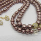 Stunning Crystal, Pearl, and Druk Two-Strand Beaded Necklace