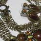 Marvelous Antique Brown and Orange Pendant, Steel Chain Necklace Set, One-of-a-Kind-by Artistry Jewelry