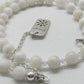 Dazzling White Moonstone and Crystal Necklace