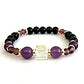 Amethyst and Black Garnet Yoga Bracelet