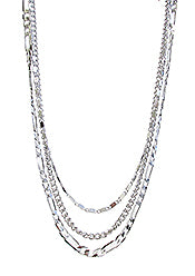 Flattering Triple Chain Necklace