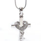 Stunning Heart and Cross Pendant Necklace