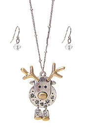 Rudolph the Reindeer Necklace Set