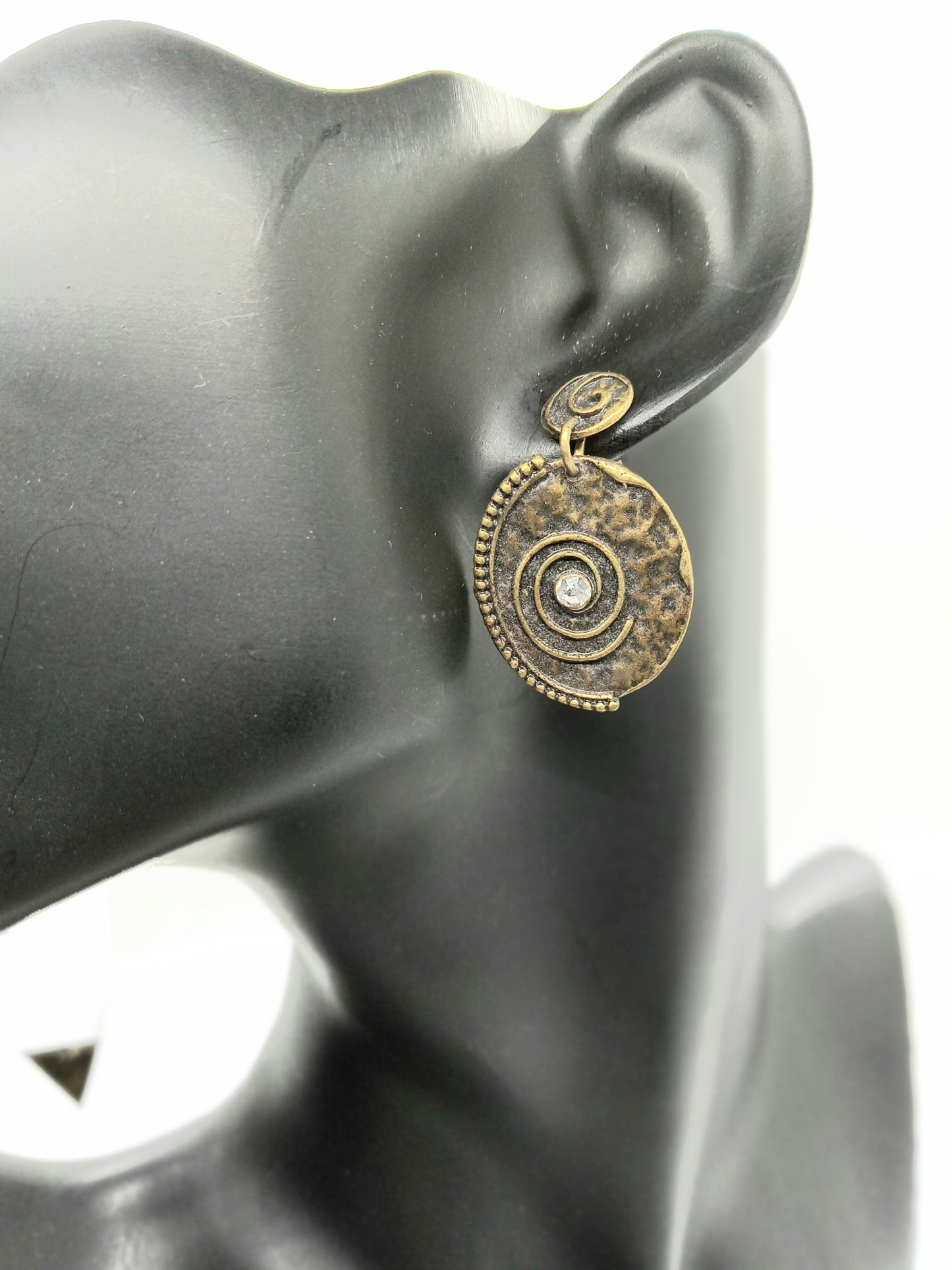 Bronze Oval Earrings