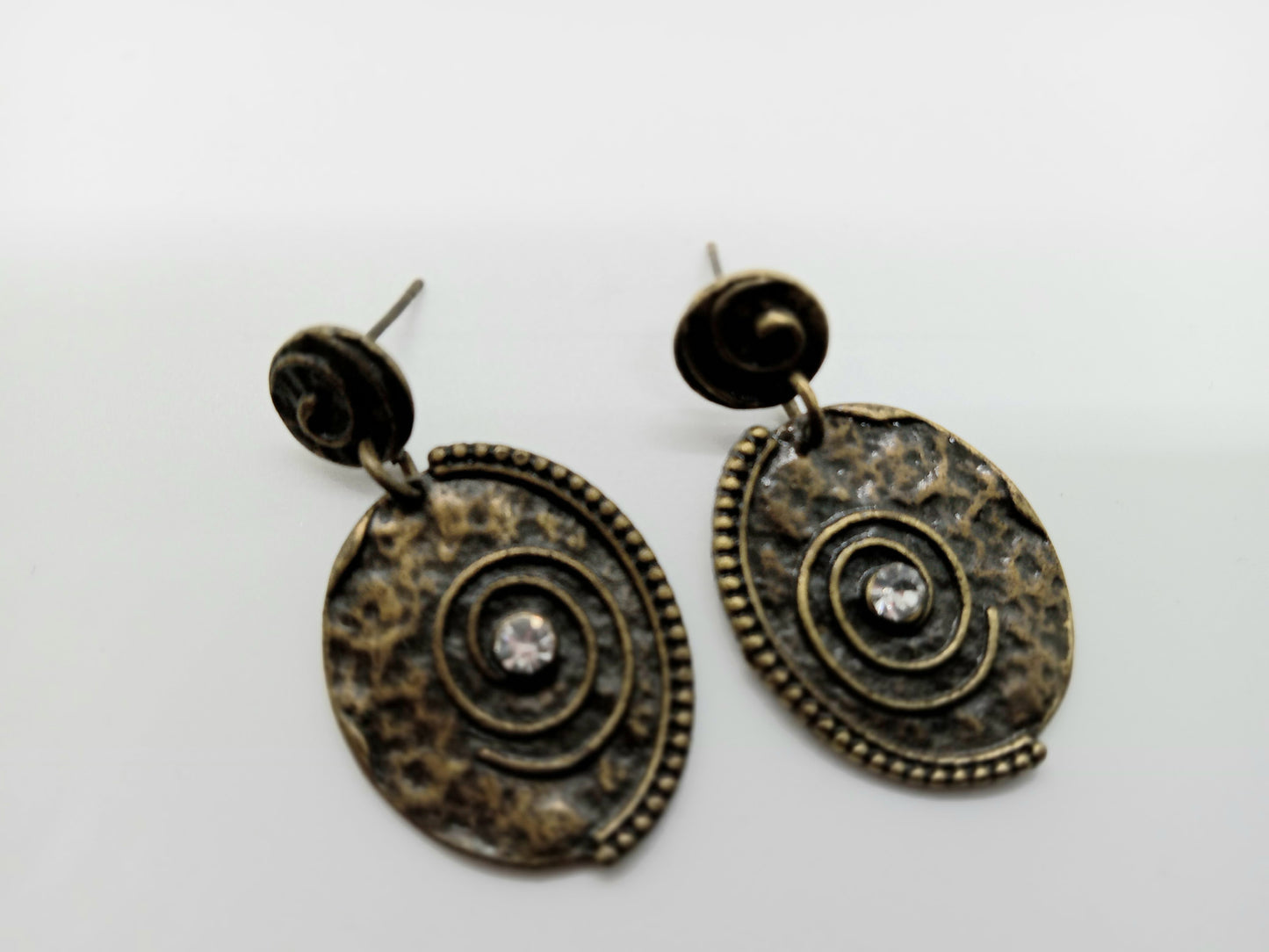 Bronze Oval Earrings