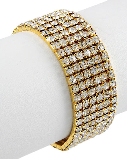 Stunning Gold Rhinestone Bracelet