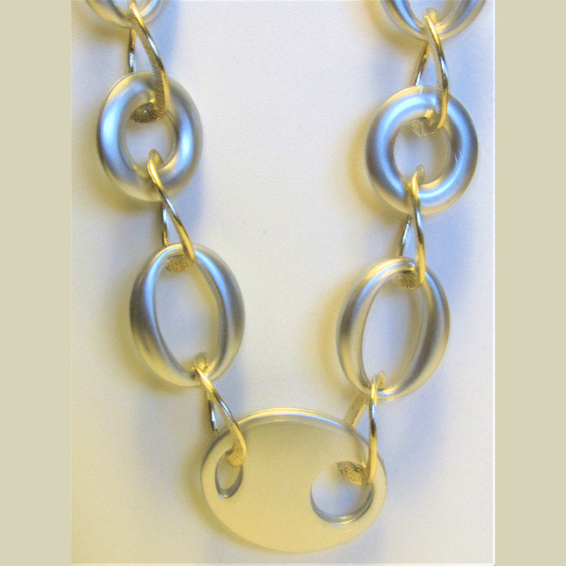 Gold and Silver Chain Look Necklace