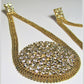 Gorgeous Large Rhinestone and Gold Chandelier Earrings