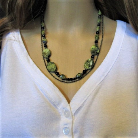 Enchanting Yellow Turquoise Tonight Necklace